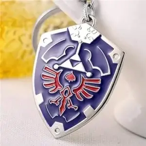 llavero escudo zelda azul